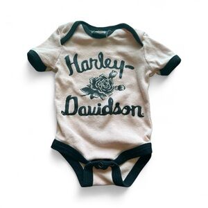 Harley-Davidson Cotton pink and Black Baby onsie